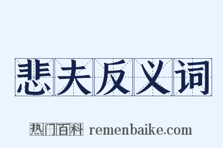 悲夫反义词是什么意思的图片